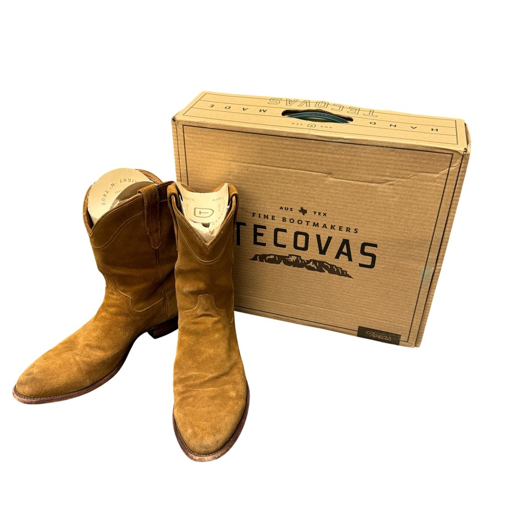 Tecovas Cowboy Boots Mens 14 D The Shane Honey Suede Western Roper + Box